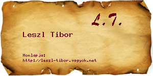 Leszl Tibor névjegykártya